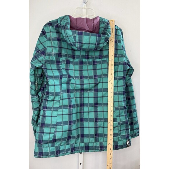 Burton The White Collection Women’s Snowboard Jacket Plaid Hooded L Dryride - Picture 8 of 13